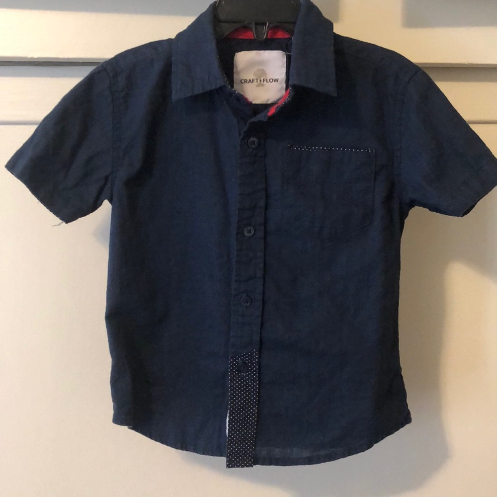New Craft+Flow boys blue button down